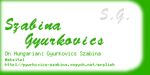 szabina gyurkovics business card